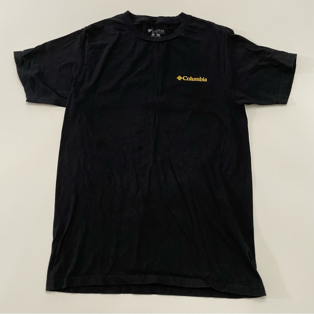 Columbia Men's Black Tee with Yellow Logo